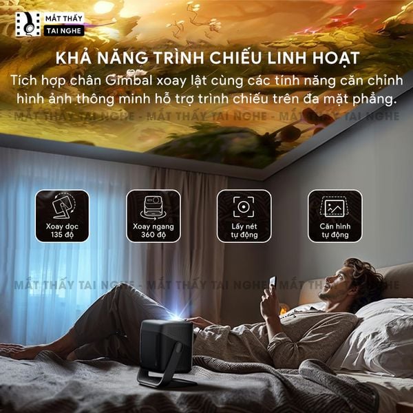 JMGO N1s Ultra Quốc tế - Máy chiếu thông minh tích hợp Google TV và hỗ trợ Netflix chính chủ, độ phân giải 4K UHD 3840x2160p, độ sáng 3.000 Ansi lumens