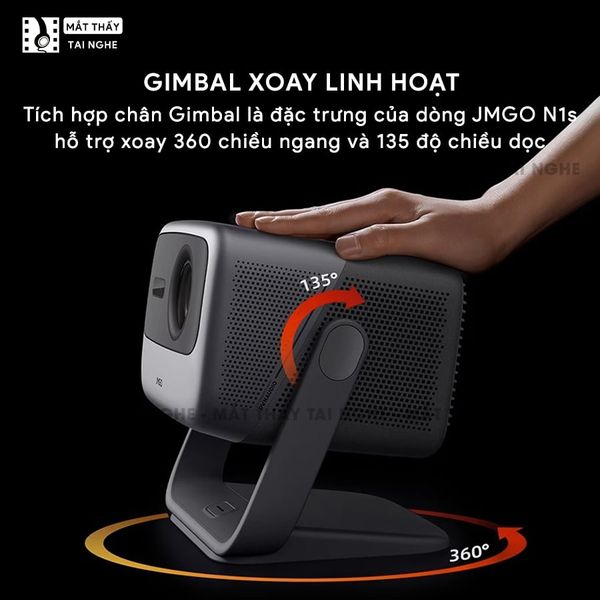 JMGO N1s Ultra Quốc tế - Máy chiếu thông minh tích hợp Google TV và hỗ trợ Netflix chính chủ, độ phân giải 4K UHD 3840x2160p, độ sáng 3.000 Ansi lumens