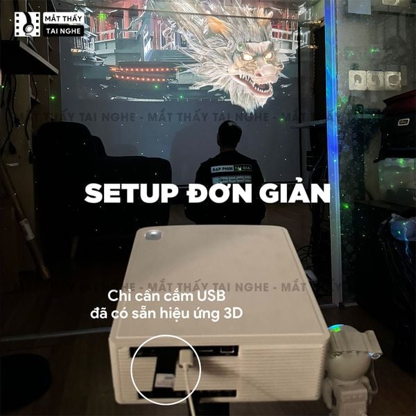 [TẶNG USB +  TRIPOD ĐỂ BÀN] Xview Xcine4 Fly - chuyên dụng đi cảnh, bay phòng thông minh tích hợp hệ điều hành Android TV, độ phân giải Full HD 1920x1080p và độ sáng 900 ansi lumens