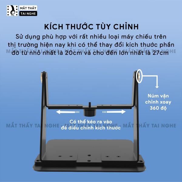 Xview Gimbal  - Chân giá gimbal máy chiếu để bàn xoay 360 độ linh hoạt, chất liệu thép Carbon cao cấp, chịu lực lên tới 8kg