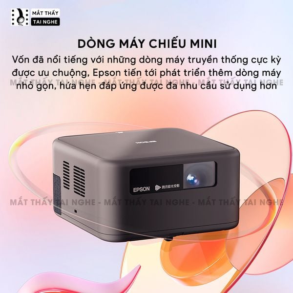 Epson EF-15 - Máy chiếu Laser mini thông minh tích hợp Android TV 11.0, sử dụng công nghệ 3LCD độc quyền, độ sáng 1000 ISO lumens, độ phân giải chuẩn Full HD, tương phản 2.500.000:1 cho hình ảnh và màu sắc cực đẹp