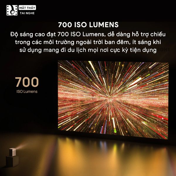 Xgimi Halo+ New - Máy chiếu thông minh tích hợp Google TV, sử dụng công nghệ DLP, độ sáng 700 ISO lumens, độ phân giải chuẩn Full HD cho hình ảnh và màu sắc cực đẹp