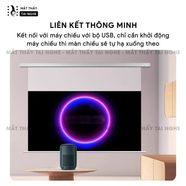 Màn chiếu treo Photon - Màn chiếu bay trong suốt từ vật liệu PET cao cấp, cho hình ảnh sắc nét, chuyên dụng cho máy chiếu Laser 3 màu, hỗ trợ 2 kích thước
