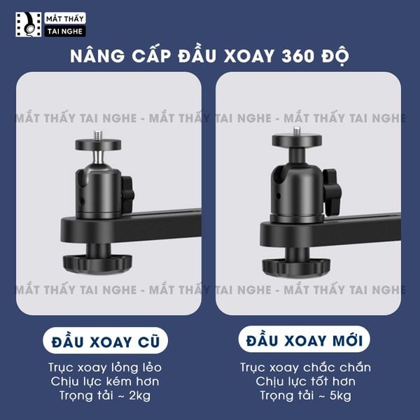 Chân gài đầu giường và để bàn - Chân giá đỡ hỗ trợ nhiều loại máy chiếu khác nhau, điều chỉnh xoay 360 độ dễ dàng, điều chỉnh độ cao 24-40 cm, chất liệu thép Carbon cao cấp chịu lực lên đến 5kg