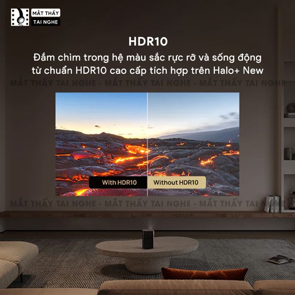 Xgimi Halo+ New - Máy chiếu thông minh tích hợp Google TV, sử dụng công nghệ DLP, độ sáng 700 ISO lumens, độ phân giải chuẩn Full HD cho hình ảnh và màu sắc cực đẹp