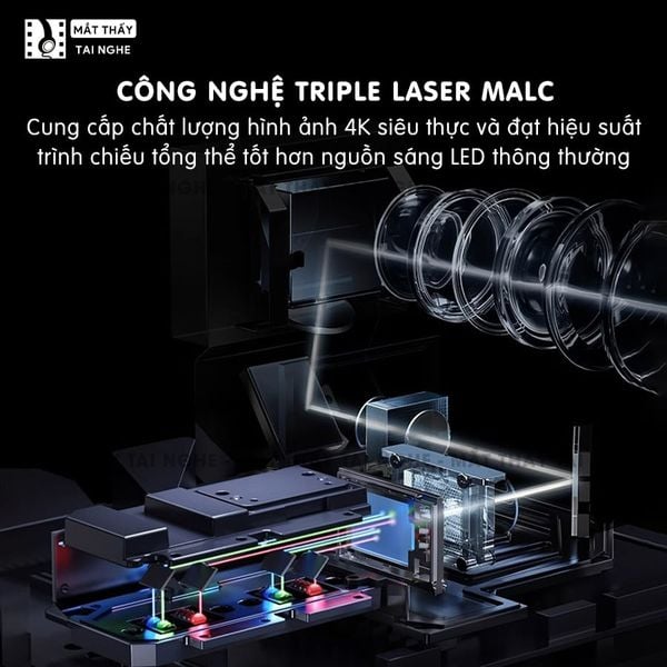 JMGO N1s Pro - Máy chiếu thông minh Laser thế hệ mới nhất, tích hợp hệ điều hành Android, độ phân giải chuẩn 4K UHD 3840x2160p , độ sáng 3.200 Ansi lumens, chip xử lý MT9 thế hệ mới siêu mạnh và loa tích hợp Dynaudio