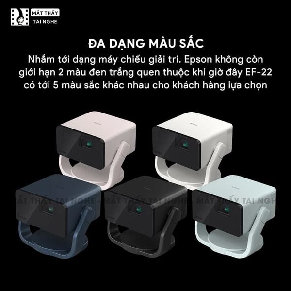 Epson EF-22 - Máy chiếu Laser mini thông minh tích hợp Google, sử dụng công nghệ 3LCD độc quyền, độ sáng 1000 ISO lumens, độ phân giải chuẩn Full HD, tương phản 5.000.000:1 cho hình ảnh và màu sắc cực đẹp