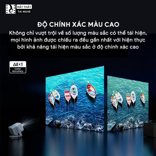 JMGO N1s 4K - Máy chiếu thông minh tích hợp Google TV và hỗ trợ Netflix chính chủ, độ phân giải 4K UHD 3840x2160p, độ sáng 1.100 ISO lumens