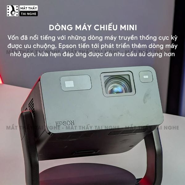 Epson EF-22 - Máy chiếu Laser mini thông minh tích hợp Google, sử dụng công nghệ 3LCD độc quyền, độ sáng 1000 ISO lumens, độ phân giải chuẩn Full HD, tương phản 5.000.000:1 cho hình ảnh và màu sắc cực đẹp