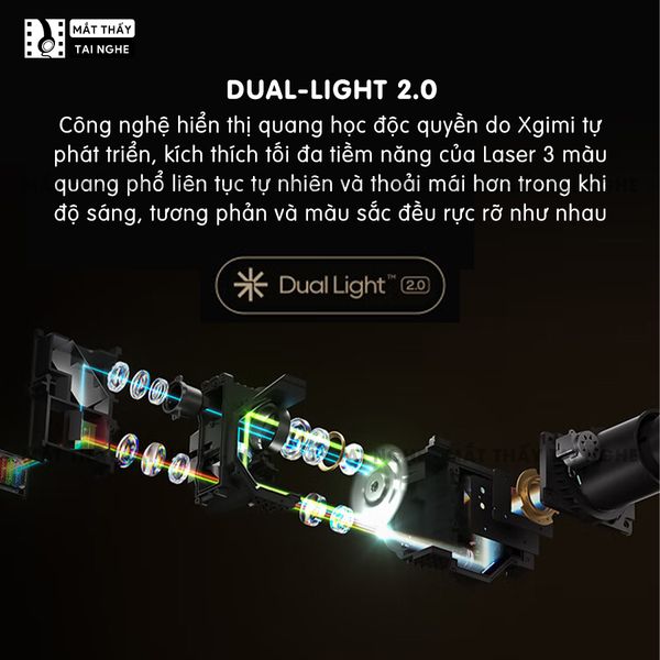 XGIMI RS10 Ultra 4K - Máy chiếu 4K Dual Light LED-Laser thông minh chuẩn độ phân giải thực 4K, độ sáng 3500 CVIA Lumens, tích hợp Android, loa Harman Kardon, Dolby Vision, tự động lấy nét và tự động căn chỉnh góc chiếu