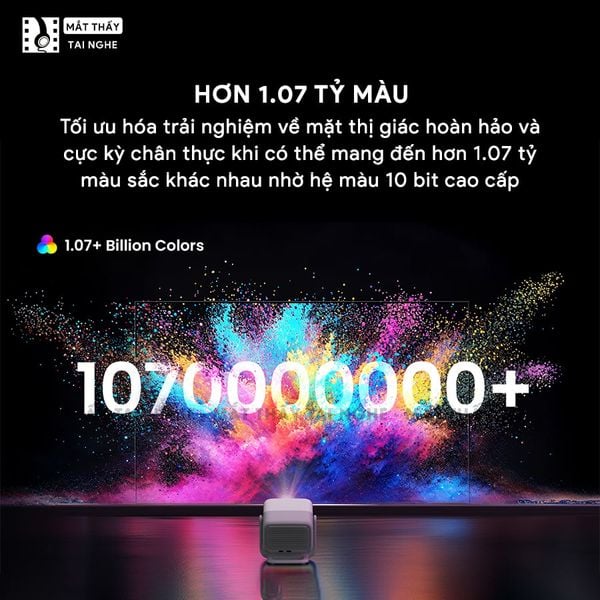 JMGO N1s 4K - Máy chiếu thông minh tích hợp Google TV và hỗ trợ Netflix chính chủ, độ phân giải 4K UHD 3840x2160p, độ sáng 1.100 ISO lumens