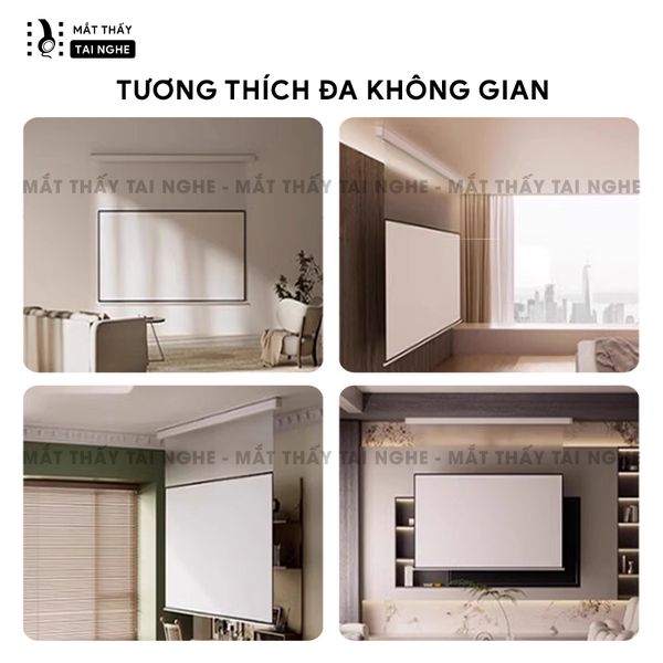 Màn chiếu treo Photon - Màn chiếu bay trong suốt từ vật liệu PET cao cấp, cho hình ảnh sắc nét, chuyên dụng cho máy chiếu Laser 3 màu, hỗ trợ 2 kích thước