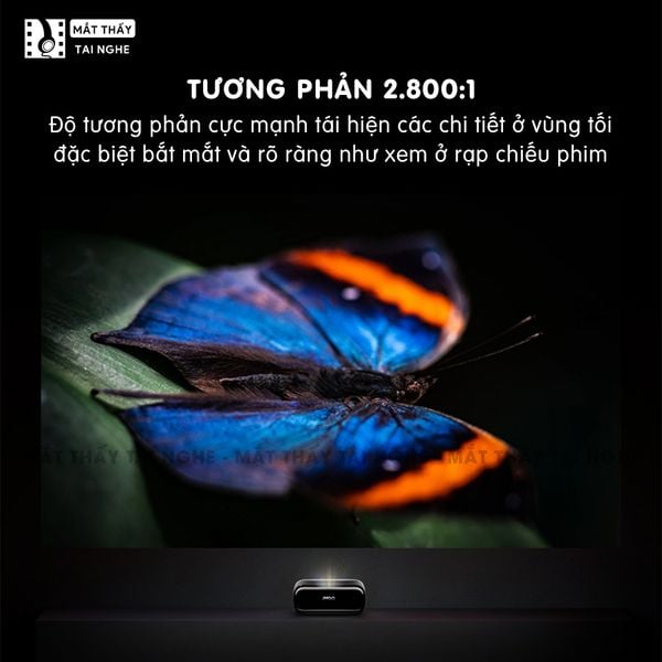 JMGO O2 Ultra 4K - Máy chiếu siêu gần thông minh tích hợp Hệ điều hành, độ phân giải 4K UHD 3840x2160p , độ sáng 4500 Ansi lumens, chip xử lý Mediatek 9679 siêu mạnh