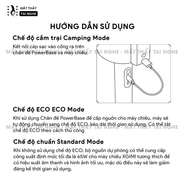 Chân giá pin sạc Xgimi - Chính hãng Xgimi, thiết kế cho Mogo 3 Pro, tích hợp pin 20.000mAh, chất liệu cao cấp, trụ đỡ chắc chắn