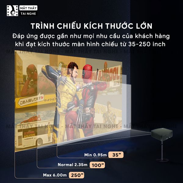 Xview XF200 Ultra - Máy chiếu LED LCD sáng nhất hiện nay, độ sáng lên đến 1.800 ansi, phân giải thực chuẩn Full HD 1080p, hỗ trợ hệ điều hành Android TV mượt mà và chân giá truyền động điện tử thông minh