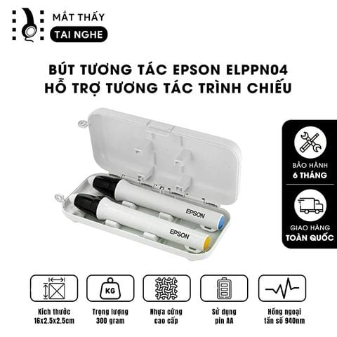 Bút ELPPN04 - Bút tương tác máy chiếu Easy Interactive Pen chính hãng Epson, tương tác dễ dàng, tương thích với nhiều loại máy chiếu Epson