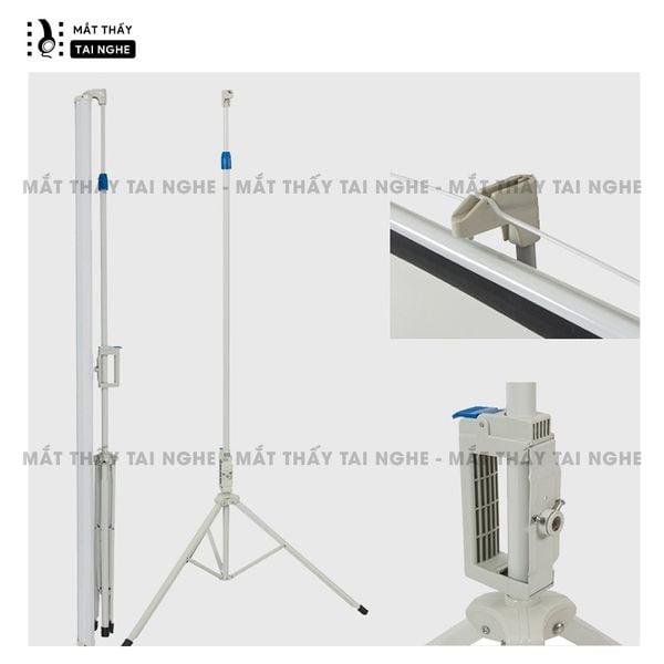 Màn chiếu chân đứng chất liệu PVC chất lượng cao, cho hình ảnh sắc nét, chuyên dụng cho mọi loại máy chiếu, hỗ trợ trình chiếu đa tỉ lệ, kích thước 100inch 120inch 140inch 150inch