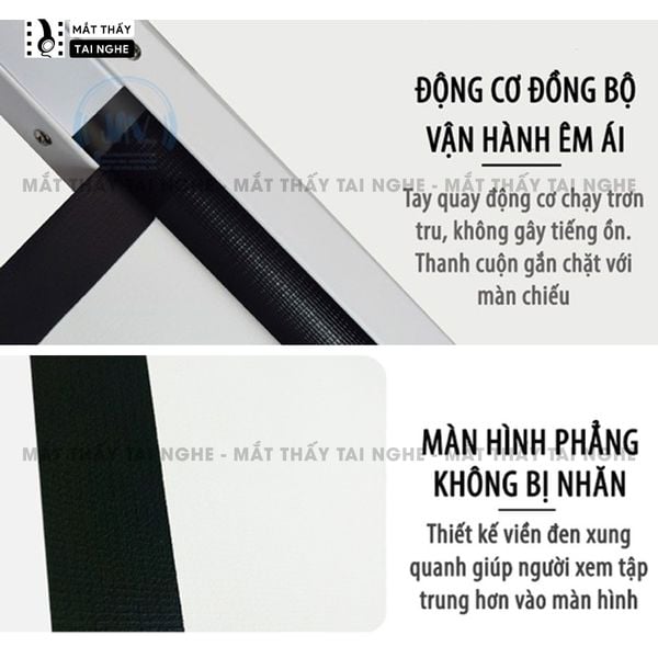 Màn chiếu chân đứng chất liệu PVC chất lượng cao, cho hình ảnh sắc nét, chuyên dụng cho mọi loại máy chiếu, hỗ trợ trình chiếu đa tỉ lệ, kích thước 100inch 120inch 140inch 150inch
