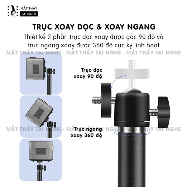 Chân giá đỡ máy chiếu dựng đứng để bàn xoay 360 độ linh hoạt, chất liệu thép carbon cao cấp, chịu lực lên tới 5kg