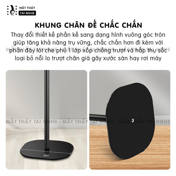 Chân giá đỡ máy chiếu dựng đứng để bàn xoay 360 độ linh hoạt, chất liệu thép carbon cao cấp, chịu lực lên tới 5kg