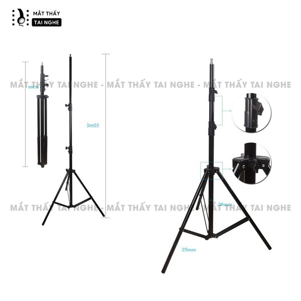 Tripod xoay 360 đỡ máy chiếu - Độ dài tối đa lên tới 2.1 m, hỗ trợ cho đa dạng các loại máy chiếu, máy ảnh, điện thoại