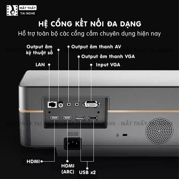 Changhong B8U - Máy chiếu siêu gần thông minh 4K UHD, độ sáng 2300 Ansi Lumens, hệ điều hành Android TV 11, hỗ trợ trình chiếu 3D cực đẹp