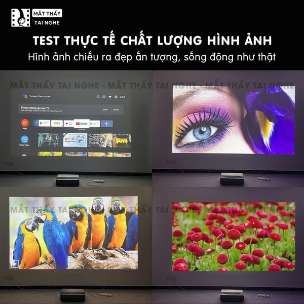 Changhong B8U - Máy chiếu siêu gần thông minh 4K UHD, độ sáng 2300 Ansi Lumens, hệ điều hành Android TV 11, hỗ trợ trình chiếu 3D cực đẹp