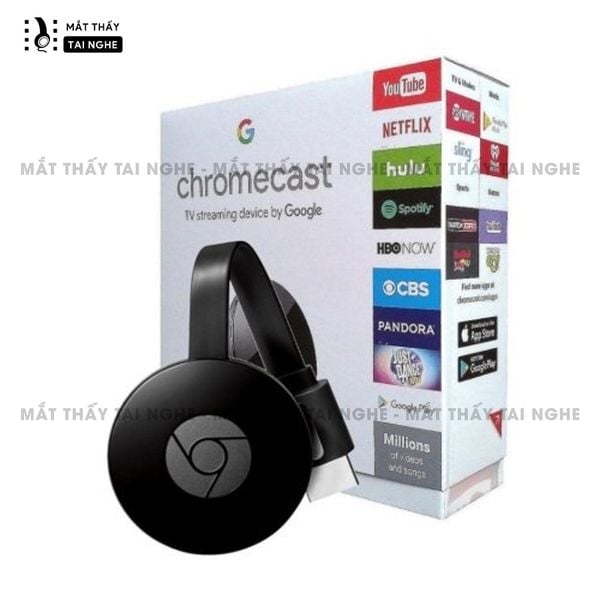 Chromecast - HDMI không dây truyền hình ảnh video từ điện thoại, máy tính sang máy chiếu, màn hình, tivi