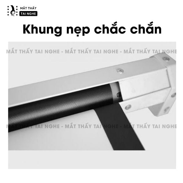 Màn chiếu điện tự động chất liệu PVC chất lượng cao, cho hình ảnh sắc nét, hỗ trợ trình chiếu đa tỉ lệ, chuyên dụng cho mọi loại máy chiếu, kích thước 100inch 120inch 140inch 150inch