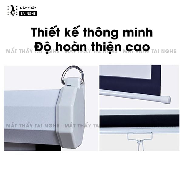 Màn chiếu điện tự động chất liệu PVC chất lượng cao, cho hình ảnh sắc nét, hỗ trợ trình chiếu đa tỉ lệ, chuyên dụng cho mọi loại máy chiếu, kích thước 100inch 120inch 140inch 150inch