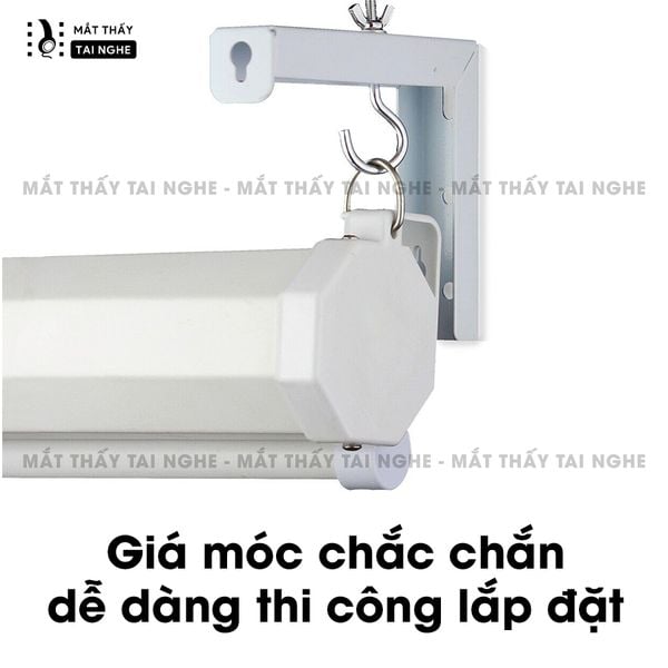 Màn chiếu điện tự động chất liệu PVC chất lượng cao, cho hình ảnh sắc nét, hỗ trợ trình chiếu đa tỉ lệ, chuyên dụng cho mọi loại máy chiếu, kích thước 100inch 120inch 140inch 150inch