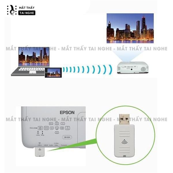 Epson EB-536wt - 99% - Máy chiếu gần tương tác cảm ứng, độ sáng 3.400 ansi lumens, độ phân giải WXGA 1280x800p, tương phản cực cao 16.000:1, hỗ trợ bút cảm ứng và kết nối không dây tiện lợi