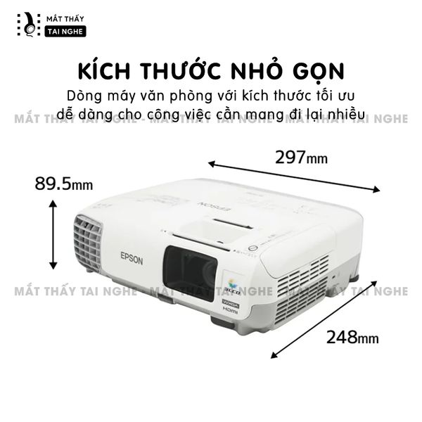 Epson EB-950WH - 99% - Máy chiếu  WXGA 1280 x 800, tương phản cao 10.000:1, phù hợp chiếu dạy học văn phòng, hỗ trợ chiếu 3D cực đẹp