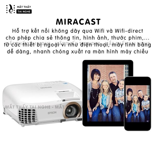 Epson EH-TW5350 - 99% - Máy chiếu Full HD 1920x1080p chuyên Cinema, tương phản siêu cao 35.000:1, hỗ trợ chiếu 3D cực đẹp, có chế độ kết nối không dây tiện lợi