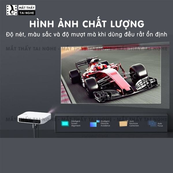 Xgimi Elfin - Máy chiếu thông minh bản quốc tế, máy chiếu DLP công nghệ 3D độ sáng 800 Ansi cho hình ảnh và màu sắc cực đẹp