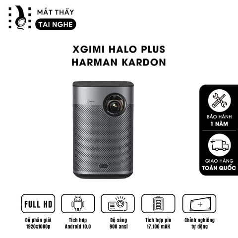 Xgimi Halo Plus - Máy chiếu thông minh bản quốc tế, máy chiếu DLP công nghệ 3D độ sáng 900 Ansi, độ phân giải chuẩn 1080x1920, cho hình ảnh và màu sắc cực đẹp