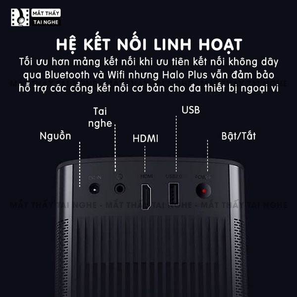 Xgimi Halo Plus - Máy chiếu thông minh bản quốc tế, máy chiếu DLP công nghệ 3D độ sáng 900 Ansi, độ phân giải chuẩn 1080x1920, cho hình ảnh và màu sắc cực đẹp