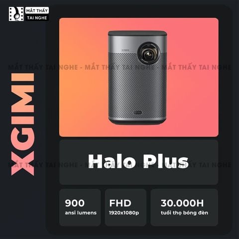Xgimi Halo Plus - Máy chiếu thông minh bản quốc tế, máy chiếu DLP công nghệ 3D độ sáng 900 Ansi, độ phân giải chuẩn 1080x1920, cho hình ảnh và màu sắc cực đẹp
