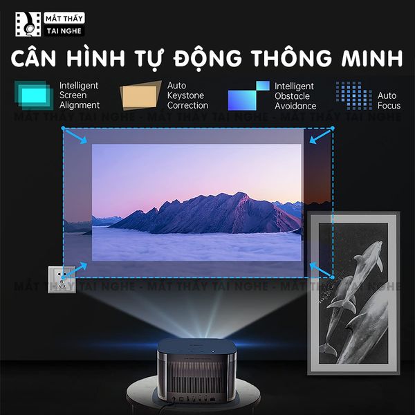 XGIMI Horizon Pro - Máy chiếu 4K DLP máy chiếu thông minh chuẩn độ phân giải thực 4K, độ sáng 2200 ANSI Lumens, Android TV 10.0, loa Harman Kardon Speakers, tự động lấy nét, tự động căn chỉnh góc chiếu