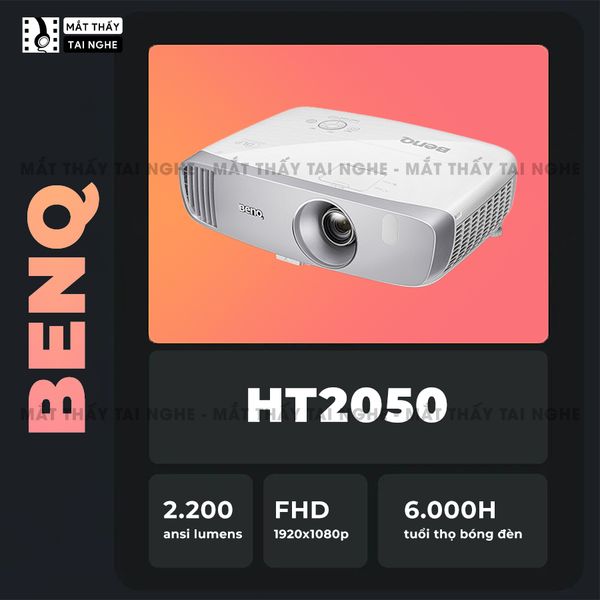 BenQ HT2050 - 99% - Máy chiếu Full HD 1920x1080p, tương phản cao 15.000:1 và hệ màu 10 bit với 1.07 tỉ màu cực đẹp, tăng cường 6 bánh xe màu Node RGBRGB công nghệ độc quyền BrilliantColor