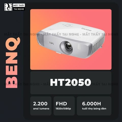 BenQ HT2050 - 99% - Máy chiếu Full HD 1920x1080p, tương phản cao 15.000:1 và hệ màu 10 bit với 1.07 tỉ màu cực đẹp, tăng cường 6 bánh xe màu Node RGBRGB công nghệ độc quyền BrilliantColor