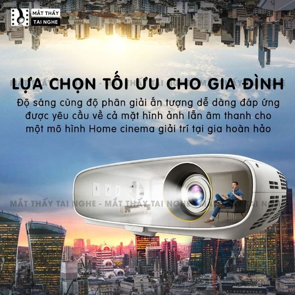 BenQ HT2550 NEW - Máy chiếu 4K chuẩn 4K 3840x2160p với 8,3 triệu điểm ảnh hoàn hảo, độ sáng cao 2200 Ansi, hệ màu Cinematic Color, Rec 709, chế độ HDR, tuổi thọ 10,000h chất lượng hình ảnh cực đẹp