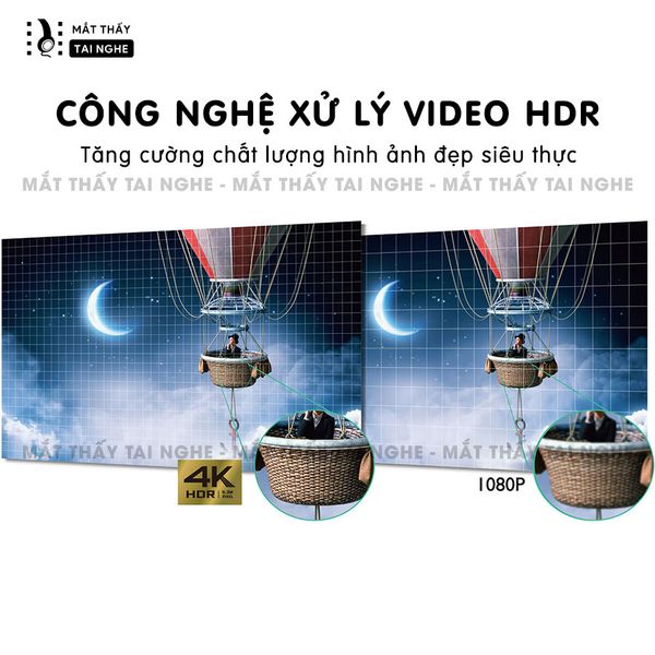 BenQ HT2550 NEW - Máy chiếu 4K chuẩn 4K 3840x2160p với 8,3 triệu điểm ảnh hoàn hảo, độ sáng cao 2200 Ansi, hệ màu Cinematic Color, Rec 709, chế độ HDR, tuổi thọ 10,000h chất lượng hình ảnh cực đẹp