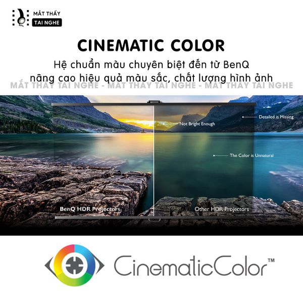 BenQ HT2550 NEW - Máy chiếu 4K chuẩn 4K 3840x2160p với 8,3 triệu điểm ảnh hoàn hảo, độ sáng cao 2200 Ansi, hệ màu Cinematic Color, Rec 709, chế độ HDR, tuổi thọ 10,000h chất lượng hình ảnh cực đẹp