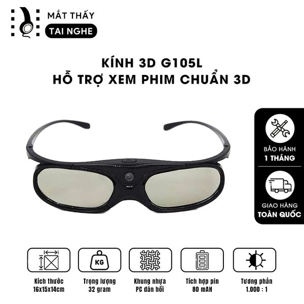 Xgimi 3D G105L - Kính 3D Xgimi chính hãng, màn trập DLP, hỗ trợ sử dụng với các máy chiếu Xgimi