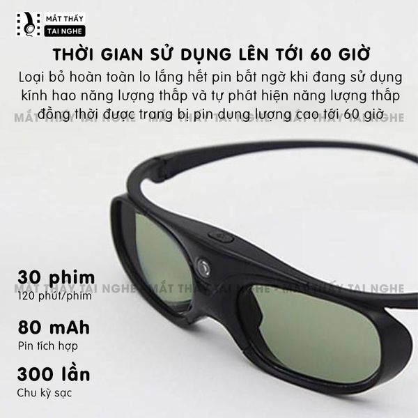 Xgimi 3D G105L - Kính 3D Xgimi chính hãng, màn trập DLP, hỗ trợ sử dụng với các máy chiếu Xgimi