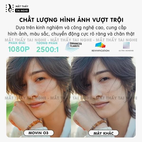 Xgimi Movin O3 - Máy chiếu thông minh công nghệ LCD, độ sáng 400 Ansi, độ phân giải chuẩn Full HD 1080x1920, cho hình ảnh và màu sắc cực đẹp