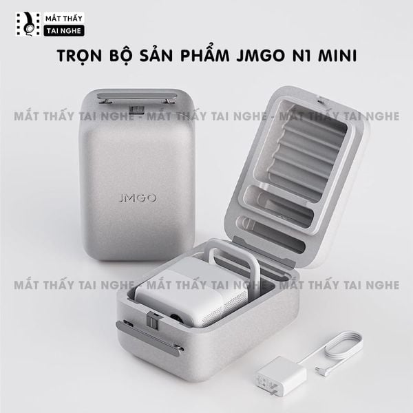 JMGO N1 Mini Quốc tế - Máy chiếu thông minh tích hợp Android TV 11 và âm thanh Dynaudio, độ phân giải FullHD 1920x1080p , độ sáng 800 CVIA lumens