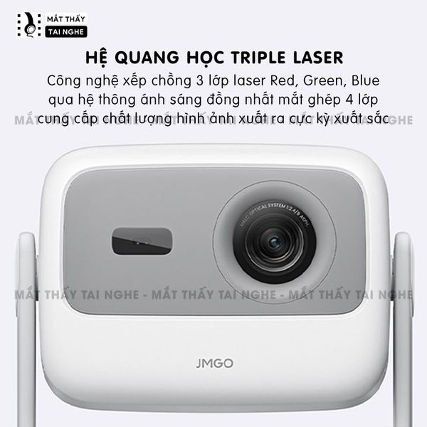 JMGO N1 Mini Quốc tế - Máy chiếu thông minh tích hợp Android TV 11 và âm thanh Dynaudio, độ phân giải FullHD 1920x1080p , độ sáng 800 CVIA lumens