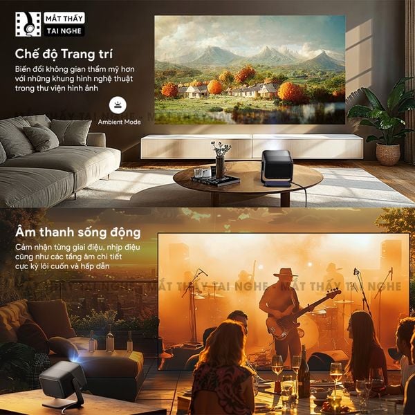 JMGO N1s Infinity 4K - Máy chiếu thông minh tích hợp Google TV và hỗ trợ Netflix chính chủ, độ phân giải 4K UHD 3840x2160p, độ sáng 2.600 Ansi lumens